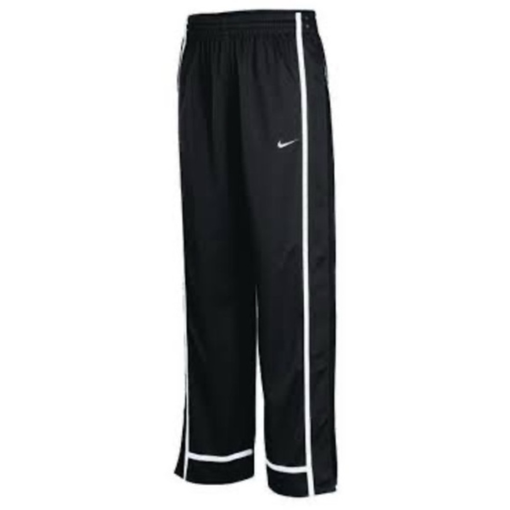 NIKE Snap Off Straight Leg Dri Fit Black and White Athletic Pants Men's Large